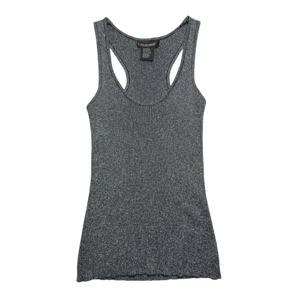 Vintage 90s Takeout Metal Ribbed Tank Top Size Medium - Picture 1 of 4